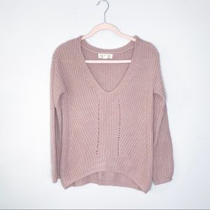 Pink Rose Knit Sweater